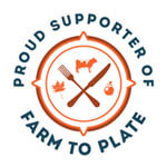 logo for proud supporter of farm to plate